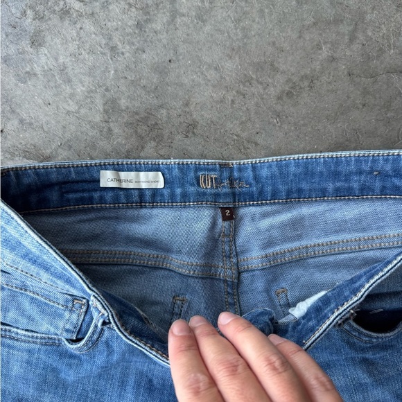 Kut from the Kloth Light Blue Distressed Jean Shorts - Picture 2 of 3